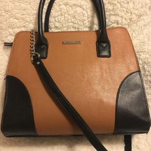 👜 Nine West brown and black leather handbag 👜